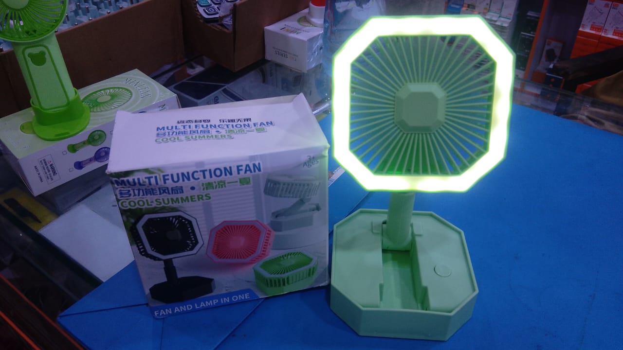 2-in-1 Mini Fan with Light – USB Rechargeable Portable Cooling Fan