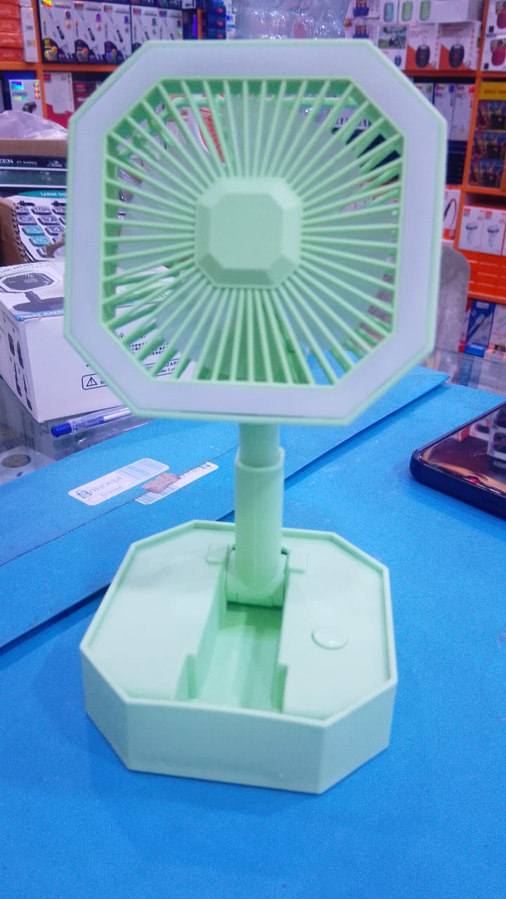 2-in-1 Mini Fan with Light – USB Rechargeable Portable Cooling Fan